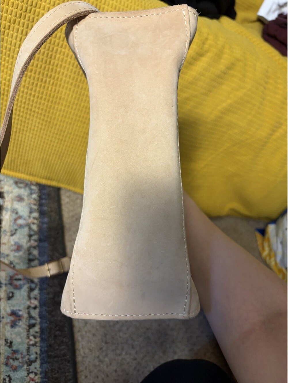 Portland Leather Goods Lola Crossbody Bag In Light Beige Brown Soft Leather - Picture 4 of 8